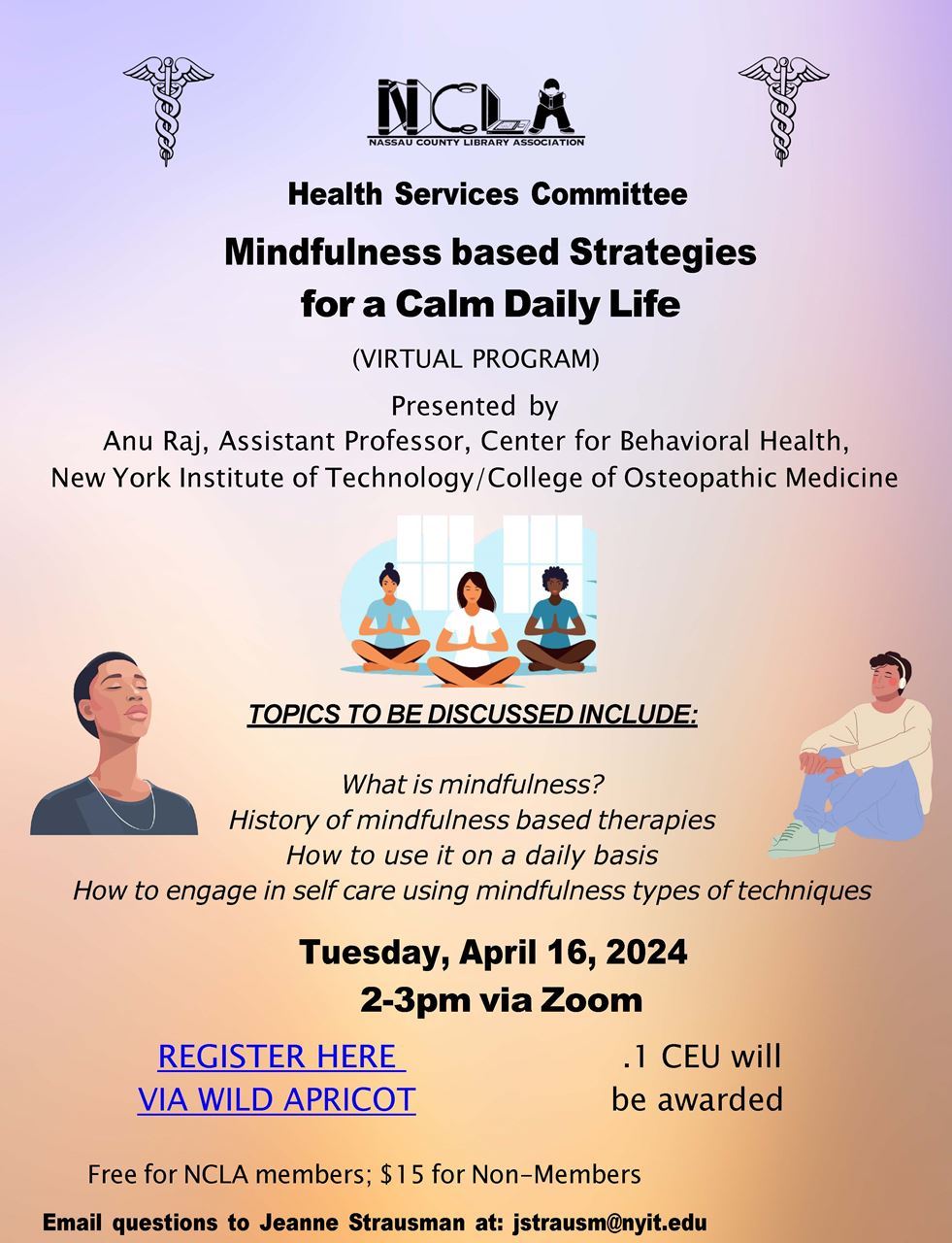 NCLA Health Services Committee - Mindfulness Event (16 Apr 2024)