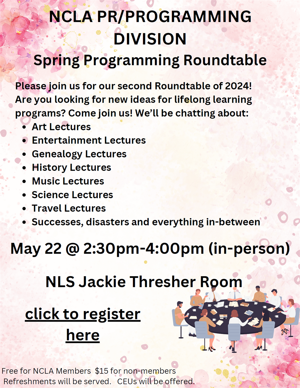 NCLA PR/Programming Roundtable (22 May 2024)